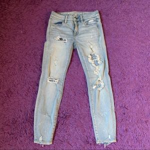 Distressed Light Wash Jeans